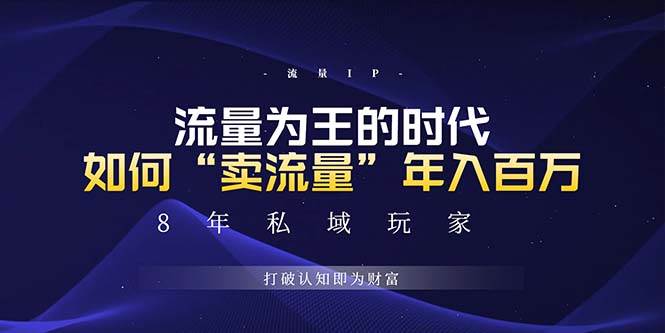 （13433期）未来如何通过“卖流量”年入百万，跨越一切周期绝对蓝海项目|无忧资源社