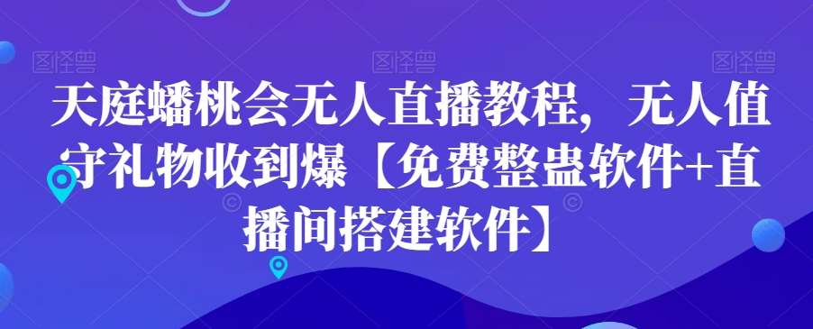 天庭蟠桃会无人直播教程，无人值守礼物收到爆【免费整蛊软件+直播间搭建软件】|无忧资源社