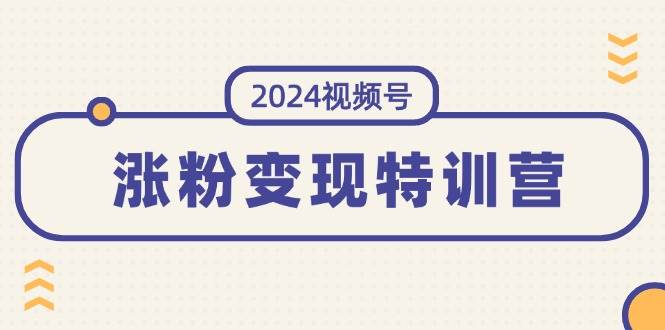 （11779期）2024视频号-涨粉变现特训营：一站式打造稳定视频号涨粉变现模式（10节）|无忧资源社