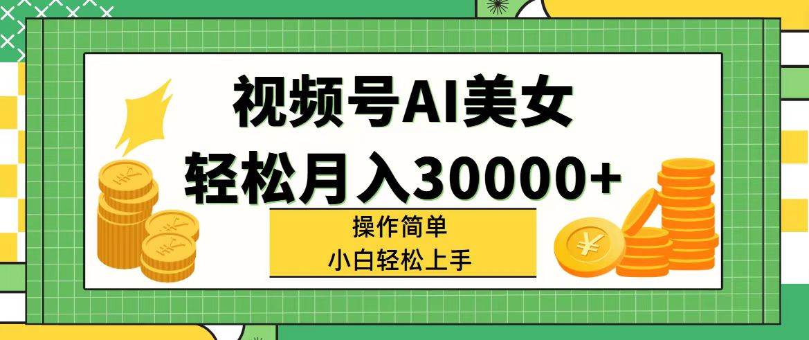 （11812期）视频号AI美女，轻松月入30000+,操作简单小白也能轻松上手|无忧资源社