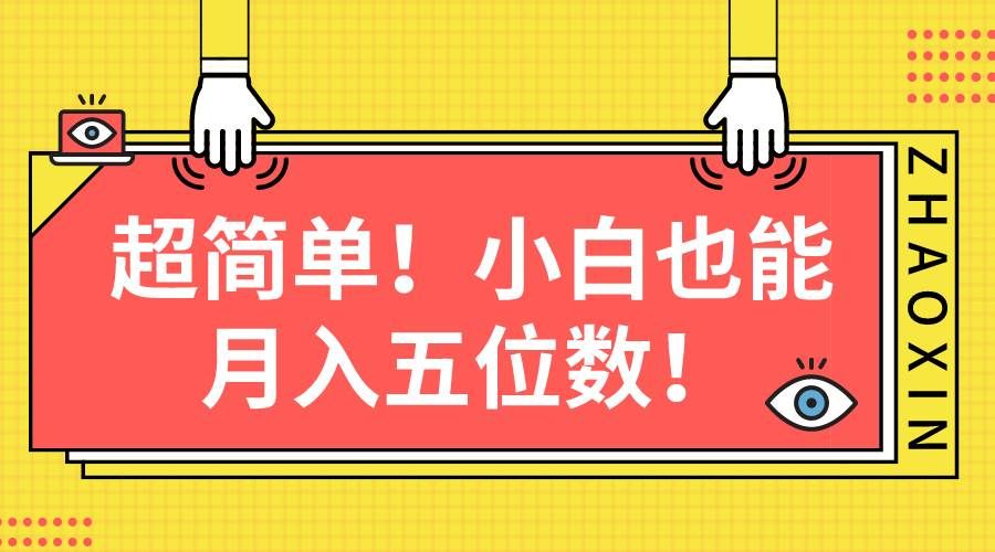 （10257期）超简单图文项目！小白也能月入五位数|无忧资源社