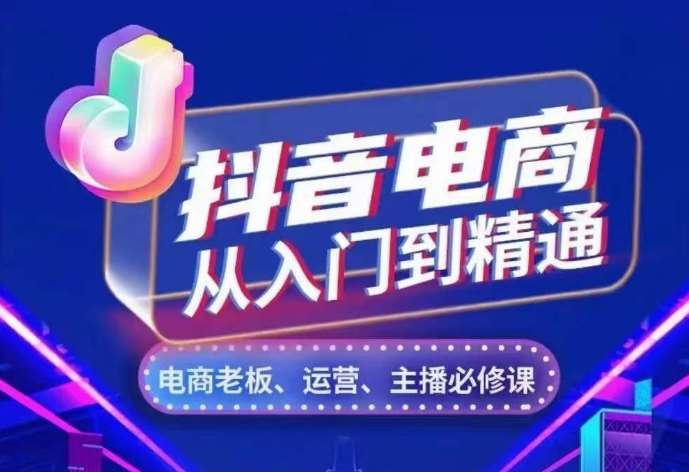 抖音电商从入门到精通，​从账号、流量、人货场、主播、店铺五个方面，全面解析抖音电商核心逻辑|无忧资源社