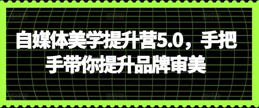 自媒体美学提升营5.0，手把手带你提升品牌审美|无忧资源社