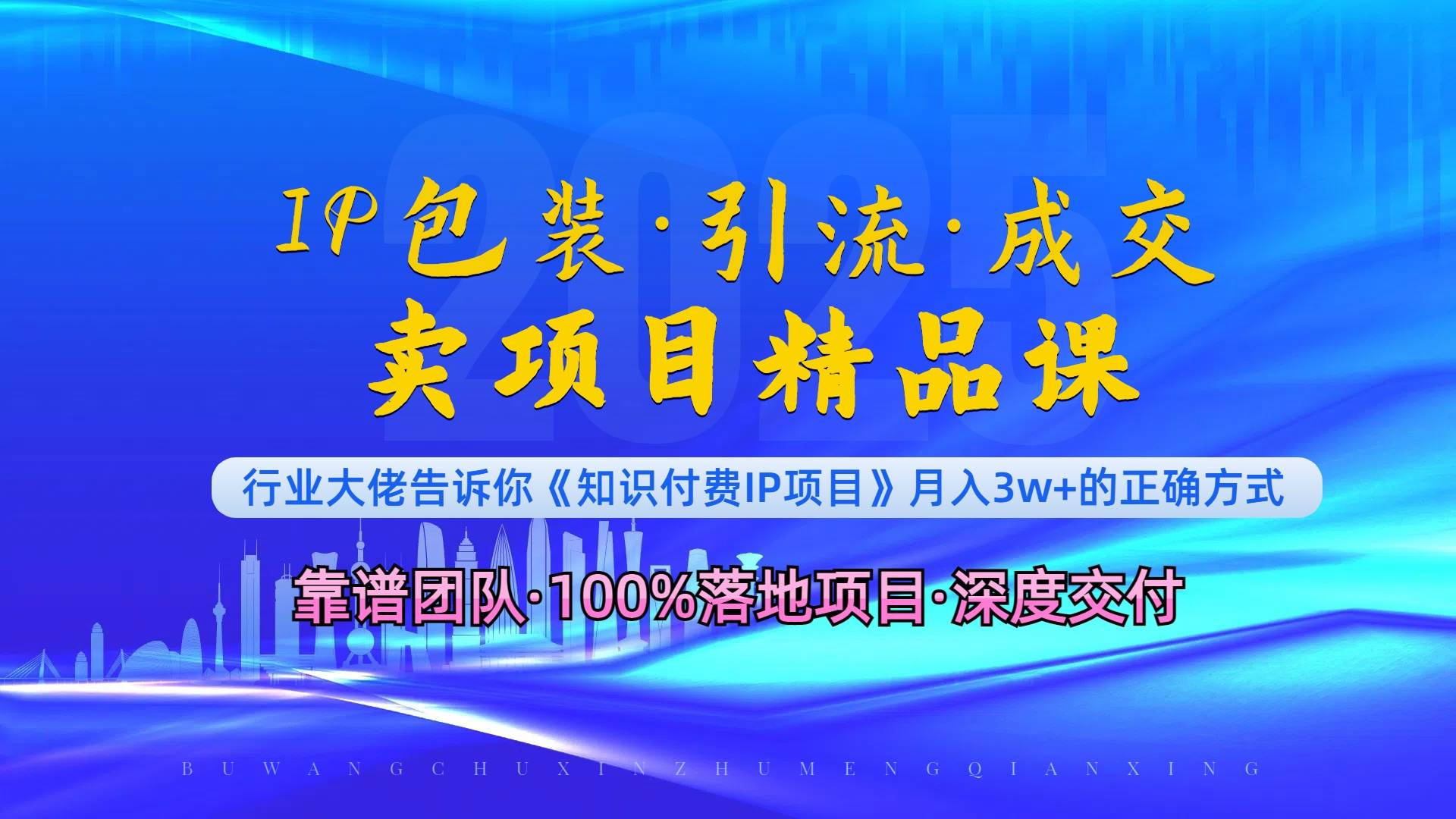（13780期）《IP包装·暴力引流·闪电成交卖项目精品课》如何在众多导师中脱颖而出？|无忧资源社