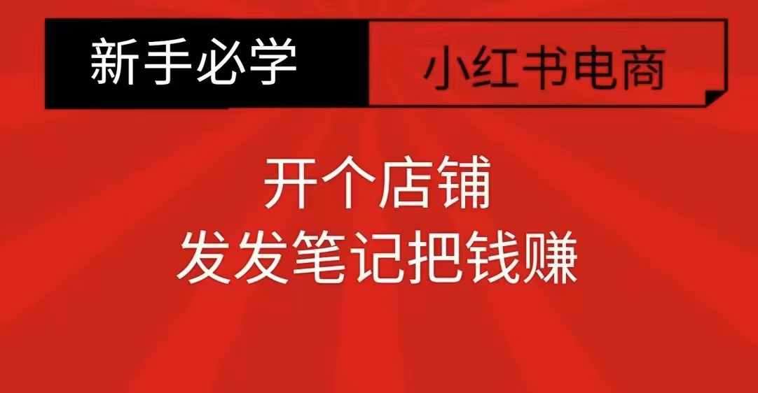 小红书零食共创【新手易上手】开个店铺，发发笔记把钱赚|无忧资源社