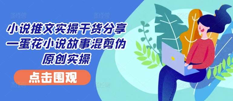 小说推文实操干货分享—蛋花小说故事混剪伪原创实操|无忧资源社
