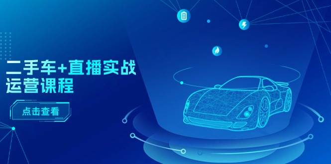 （11166期）二手车+直播实战运营课程：直播推荐/短视频推荐/千川投放/直播全流程|无忧资源社