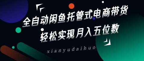 全自动闲鱼托管式电商带货，轻松实现月入五位数【揭秘】|无忧资源社