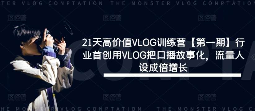 21天高价值VLOG训练营【第一期】行业首创用VLOG把口播故事化，流量人设成倍增长|无忧资源社