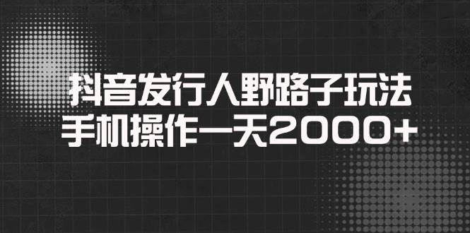 （14068期）抖音发行人野路子玩法，手机操作一天2000+|无忧资源社