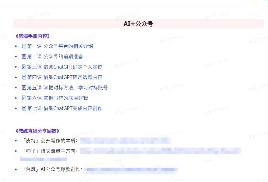 图片[4]|AI破局手册+教练分享合集：AI提示词/AI+小红书 /AI+公众号/AI+绘画/AI编程|无忧资源社