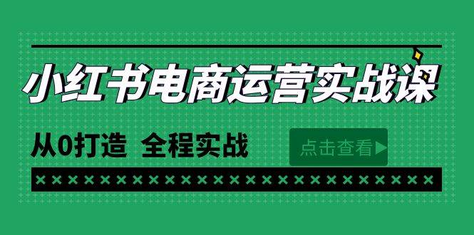 （9946期）最新小红书·电商运营实战课，从0打造  全程实战（65节视频课）|无忧资源社