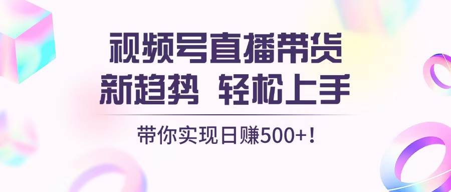 （13370期）视频号直播带货新趋势，轻松上手，带你实现日赚500+|无忧资源社