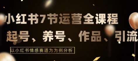 7节小红书运营实战全教程，结合最新情感赛道，打通小红书运营全流程【揭秘】|无忧资源社
