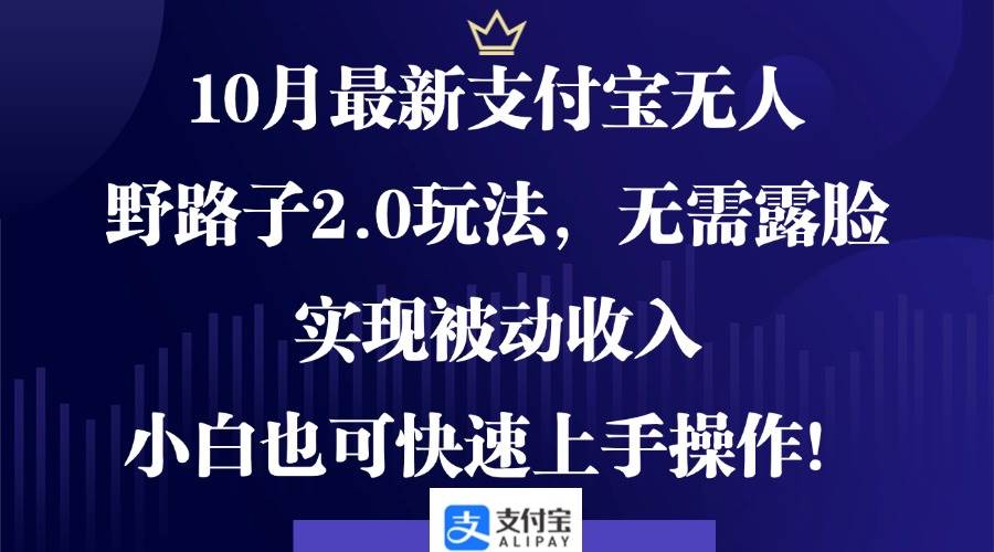 （12824期）10月最新支付宝无人野路子2.0玩法，无需露脸，实现被动收入，小白也可…|无忧资源社