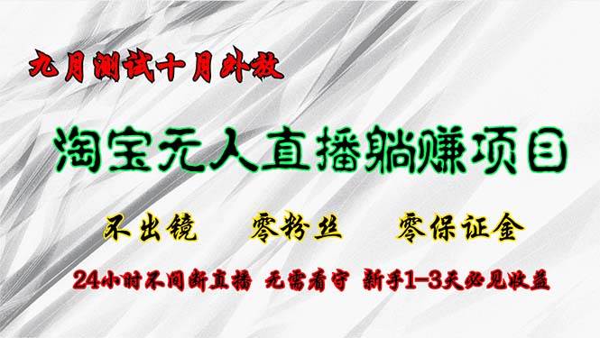 （12862期）淘宝无人直播最新玩法，九月测试十月外放，不出镜零粉丝零保证金，24小…|无忧资源社