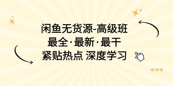 （10886期）闲鱼无货源-高级班，最全·最新·最干，紧贴热点 深度学习（17节课）|无忧资源社