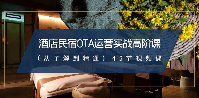 （8926期）酒店民宿-OTA运营实战高阶课（从了解到精通）45节视频课|无忧资源社