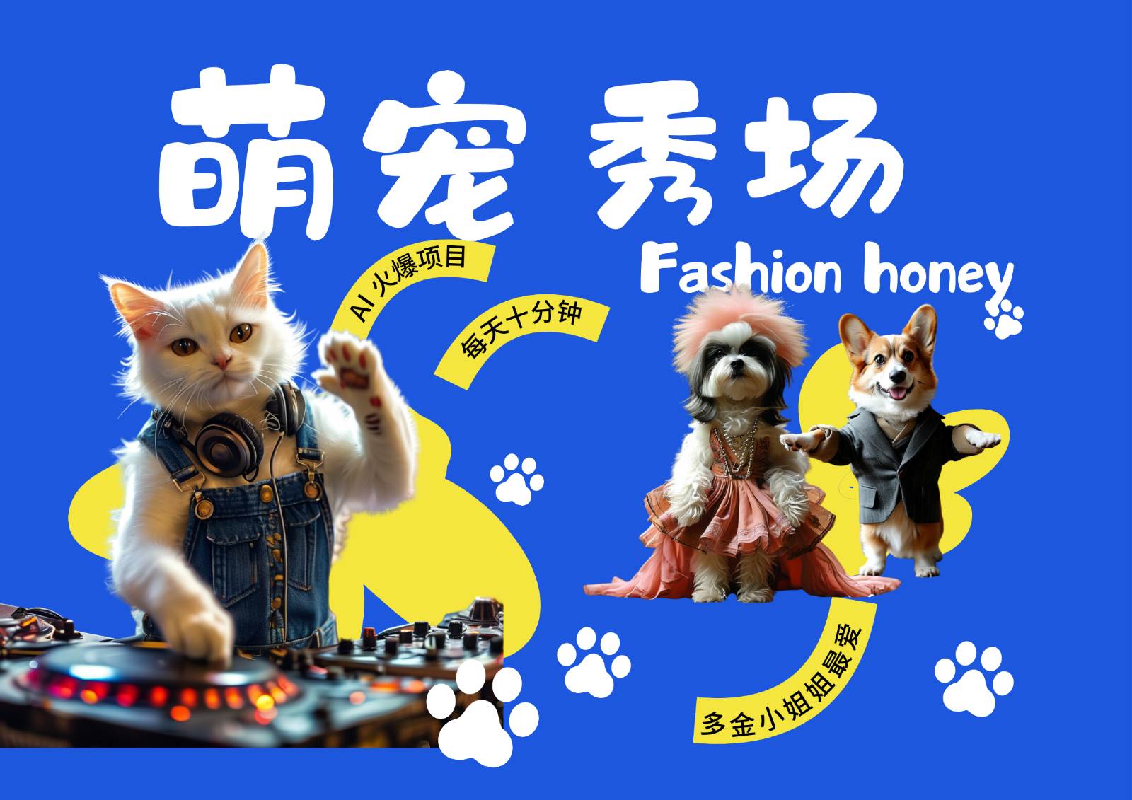 酷飒动物跳舞走秀  时尚喵FASHION汪 多金小姐姐最爱的 轻松月入破W|无忧资源社