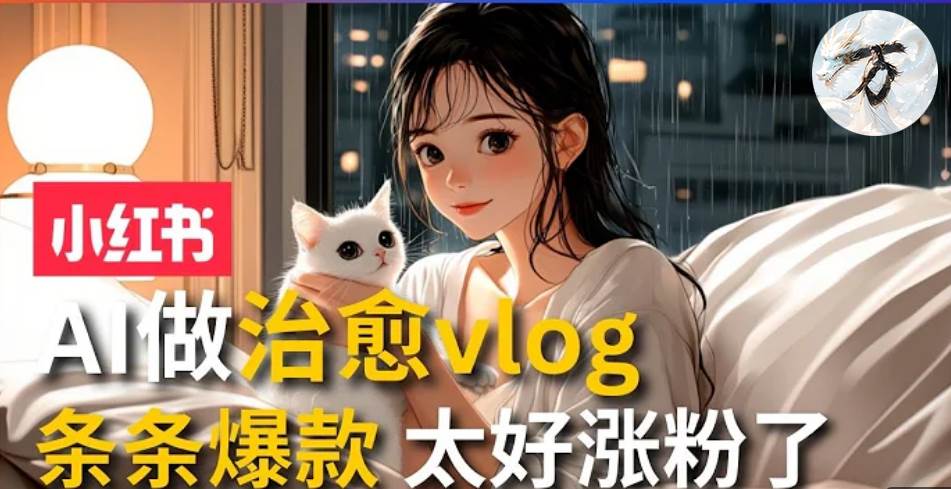 （13172期）AI治愈系vlog动画视频，小红书1个月轻松涨粉破万，商单报价1500+日入2000+|无忧资源社