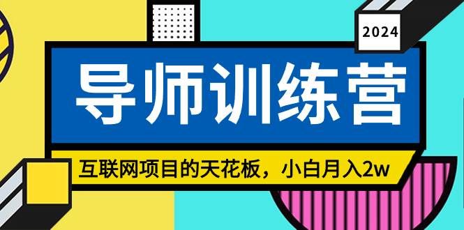 （8618期）《导师训练营》互联网项目的天花板，小白月入2w|无忧资源社