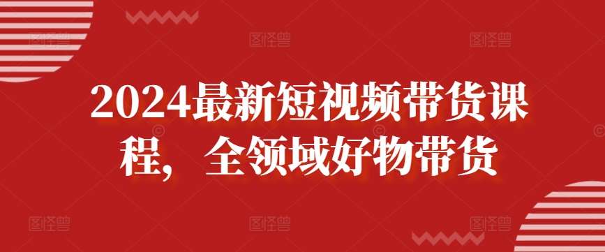 2024最新短视频带货课程，全领域好物带货|无忧资源社