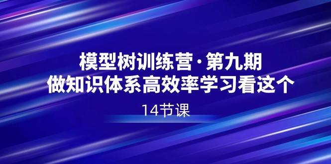 模型树特训营·第九期，做知识体系高效率学习看这个（14节课）|无忧资源社