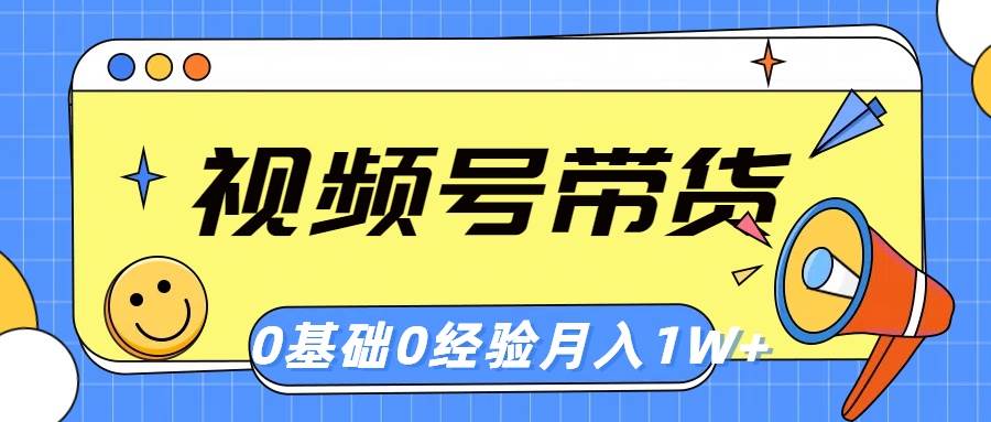 （10723期）视频号轻创业带货，零基础，零经验，月入1w+|无忧资源社