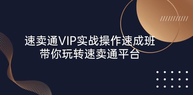 （10935期）速卖通 VIP实战操作-速成班，带你玩转速卖通平台（23节）|无忧资源社