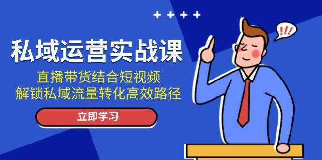 私域运营实战课：直播带货结合短视频，解锁私域流量转化高效路径|无忧资源社