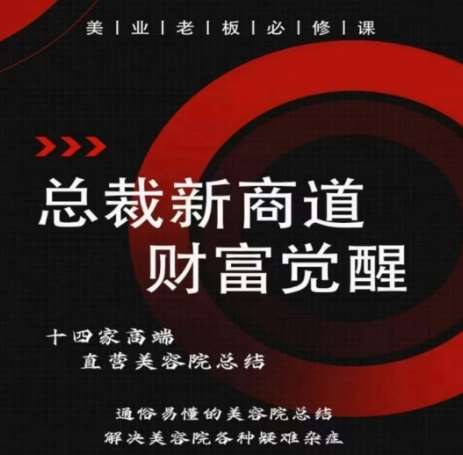 总裁新商道(美业老板必修课)，通俗易懂的美容院总结，解决美容院各种疑难杂症|无忧资源社