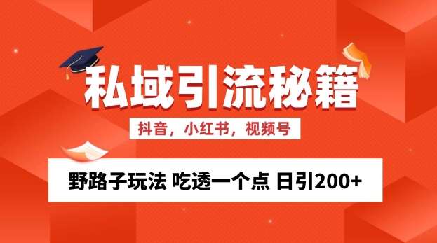 私域流量的精准化获客方法 野路子玩法 吃透一个点 日引200+ 【揭秘】|无忧资源社