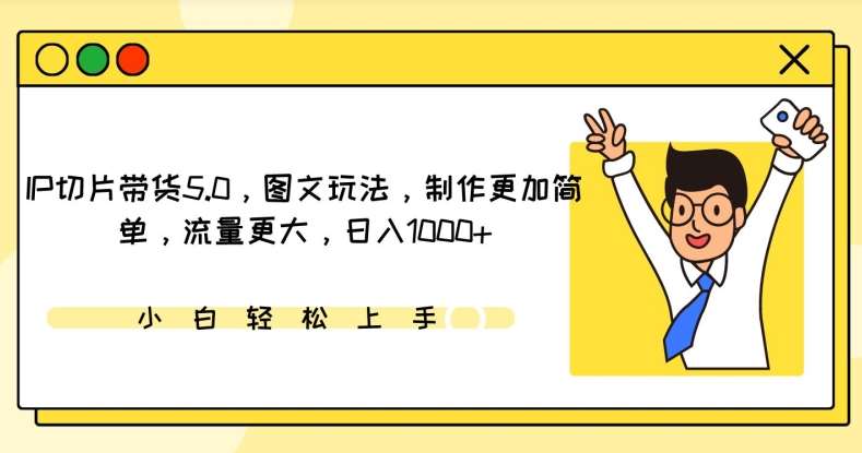 IP切片带货5.0，图文玩法，制作更加简单，流量更大，日入1000+【揭秘】|无忧资源社