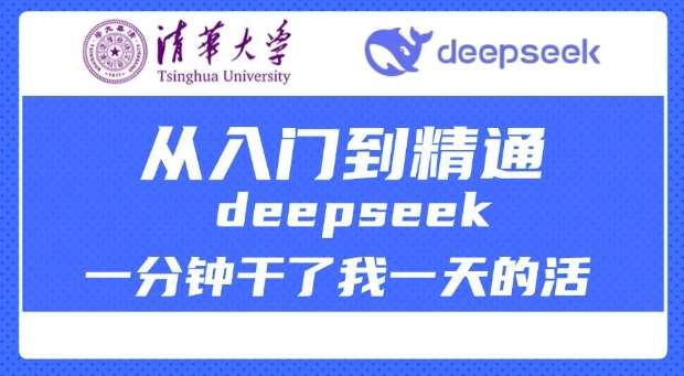 清华大学讲DeepSeek最全教程，从入门到精通，deepseek一分钟干了我一天的活|无忧资源社