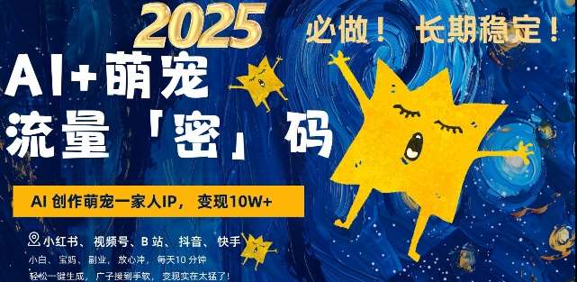 AI+萌宠一家人，小白3步上手，爆款率80%，每天十分钟，轻松AI变现萌宠搞钱，月入过W，变现太猛了|无忧资源社