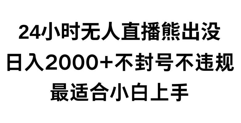 快手24小时无人直播熊出没，不封直播间，不违规，日入2000+，最适合小白上手，保姆式教学【揭秘】|无忧资源社