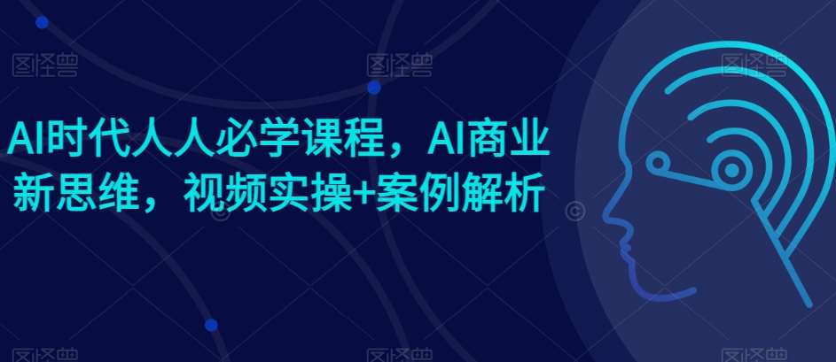AI时代人人必学课程，AI商业新思维，视频实操+案例解析【赠AI商业爆款案例】|无忧资源社
