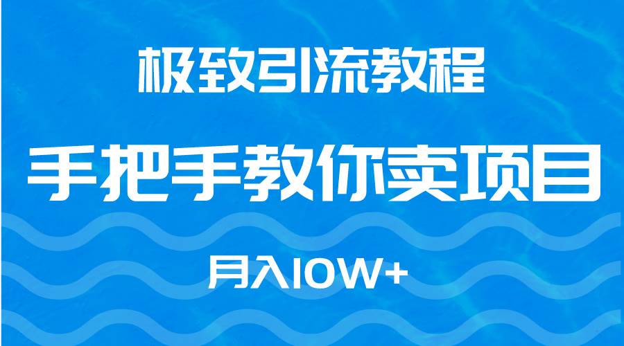 （9265期）极致引流教程，手把手教你卖项目，月入10W+|无忧资源社