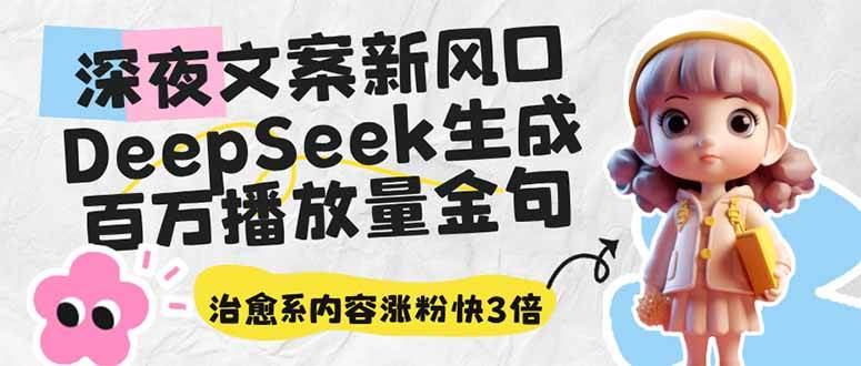 （14587期）深夜文案新风口：DeepSeek生成百万播放量金句，治愈系内容涨粉快3倍|无忧资源社