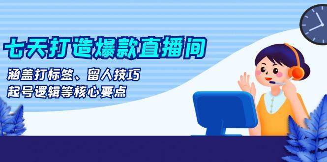 （13382期）七天打造爆款直播间：涵盖打标签、留人技巧、起号逻辑等核心要点|无忧资源社