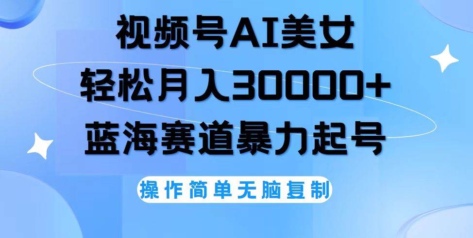 （12125期）视频号AI美女跳舞，轻松月入30000+，蓝海赛道，流量池巨大，起号猛，无…|无忧资源社