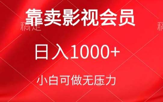 靠卖影视会员，日入1000+，落地保姆级教程，新手可学【揭秘】|无忧资源社