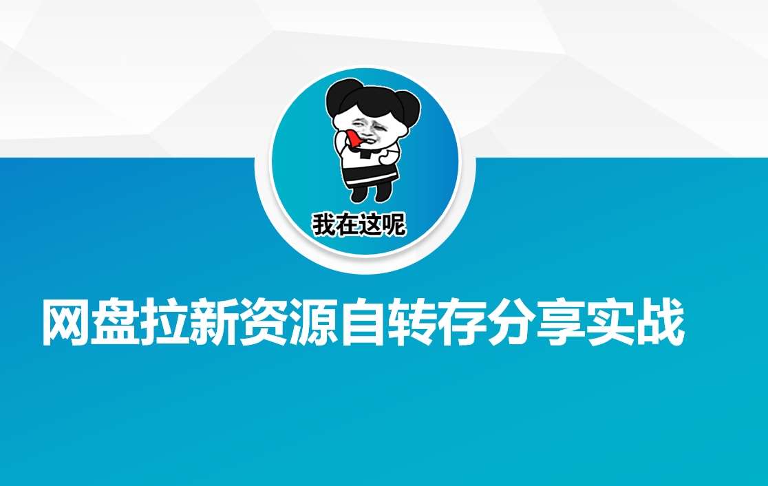 网盘拉新资源自动转存分享实战|无忧资源社