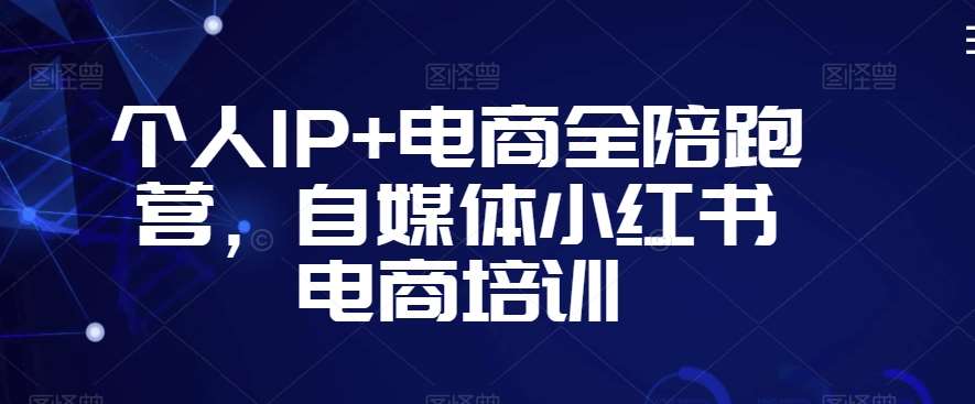 个人IP+电商全陪跑营，自媒体小红书电商培训|无忧资源社