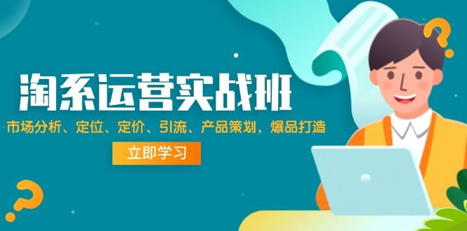 （12186期）淘系运营实战班：市场分析、定位、定价、引流、产品策划，爆品打造|无忧资源社