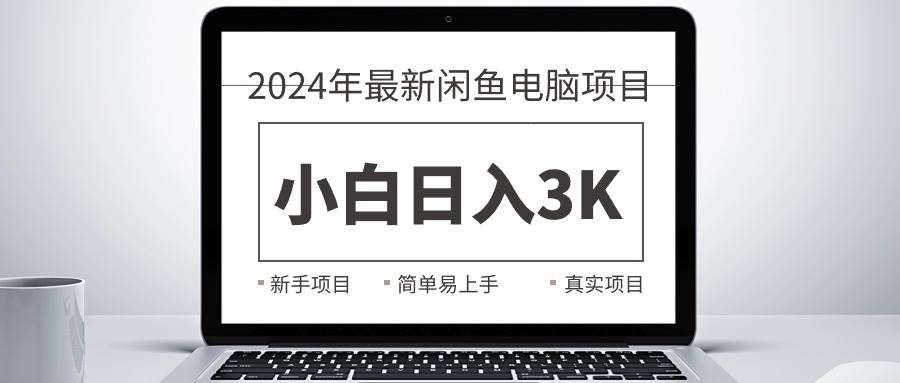 （10845期）2024最新闲鱼卖电脑项目，新手小白日入3K+，最真实的项目教学|无忧资源社