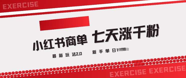 小红书商单2.0最新玩法，3天涨千粉单日变现多张|无忧资源社