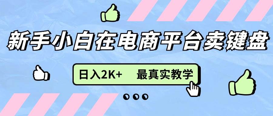 （11610期）新手小白在电商平台卖键盘，日入2K+最真实教学|无忧资源社