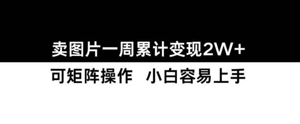 小红书【卖图片】一周累计变现2W+小白易上手|无忧资源社