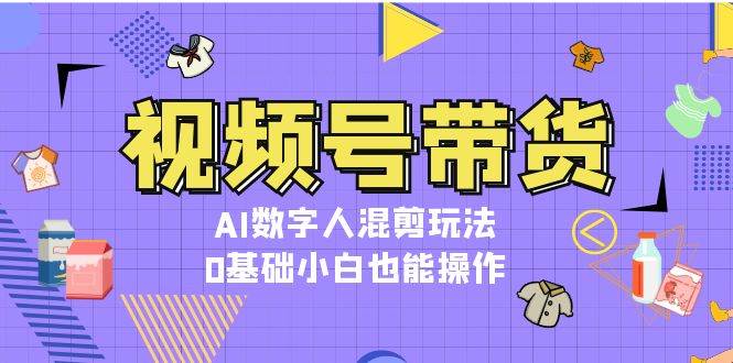 （13359期）视频号带货，AI数字人混剪玩法，0基础小白也能操作|无忧资源社